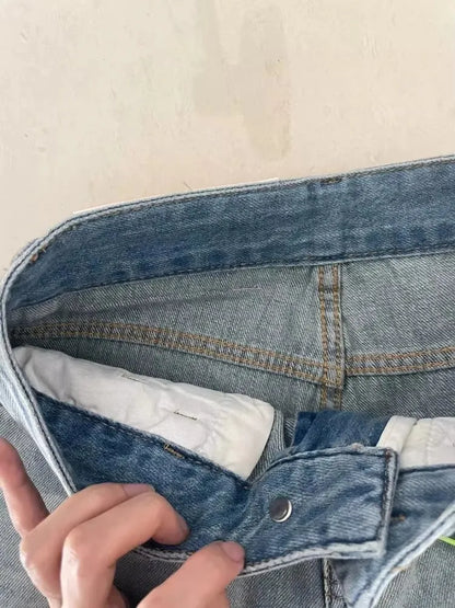Calças Jeans Baggy Vintage Y2K – Perna Larga, Cintura Baixa | Streetwear Feminino Conforto - ZOOMNSTORE