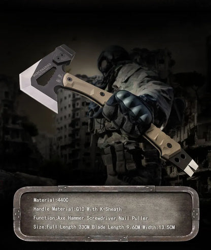 Full Tang Tactical Axe - Multifunctional Camping Hatchet  Tomahawk - ZOOMNSTORE