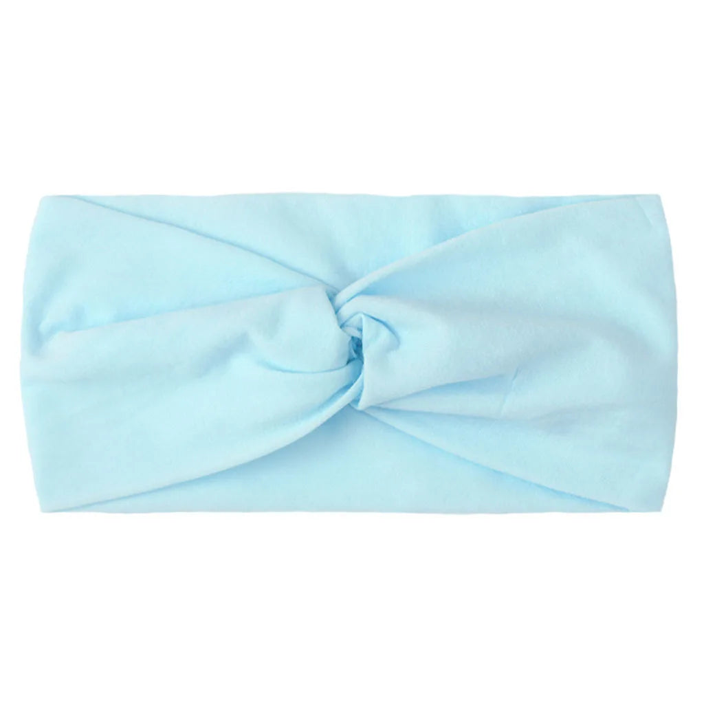 1 PCS Spring Summer Candy Color Baby Headband Girls Twisted Knotted Soft Elastic Baby Girl Headbands Hair Accessories - ZOOMNSTORE