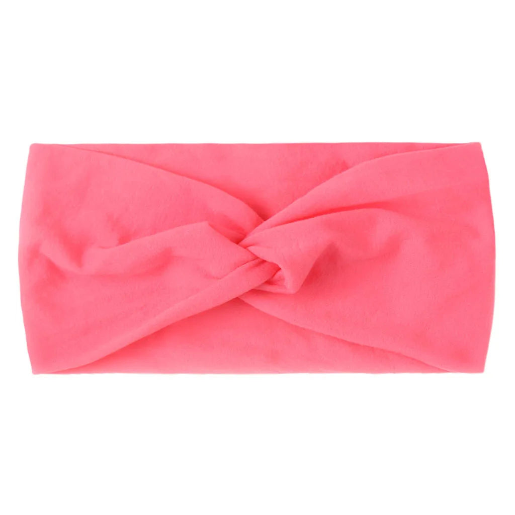 1 PCS Spring Summer Candy Color Baby Headband Girls Twisted Knotted Soft Elastic Baby Girl Headbands Hair Accessories - ZOOMNSTORE