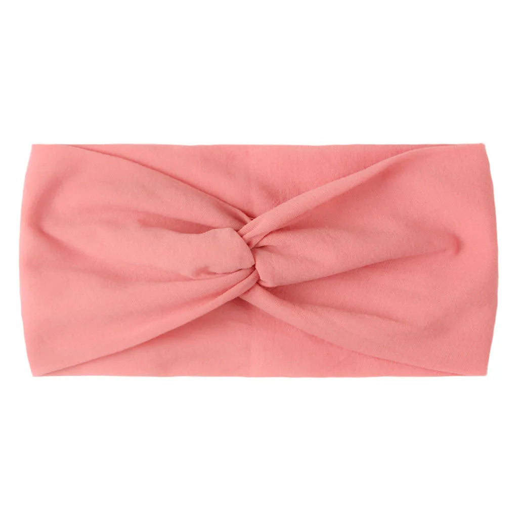 1 PCS Spring Summer Candy Color Baby Headband Girls Twisted Knotted Soft Elastic Baby Girl Headbands Hair Accessories - ZOOMNSTORE