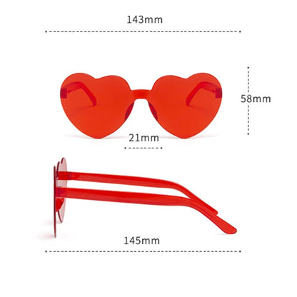 Candy Color Heart-Shaped Frameless Childrens Sunglasses - Ocean Personality Fashion Accessory - ZOOMNSTORE