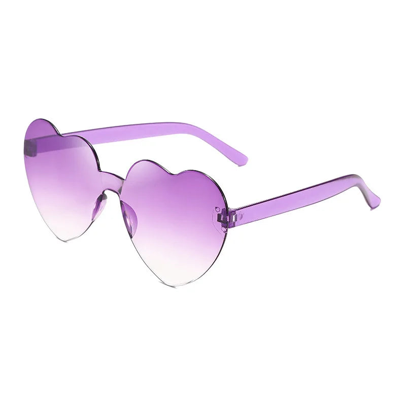 Candy Color Heart-Shaped Frameless Childrens Sunglasses - Ocean Personality Fashion Accessory - ZOOMNSTORE