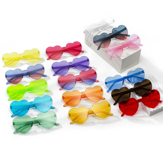 Candy Color Heart-Shaped Frameless Childrens Sunglasses - Ocean Personality Fashion Accessory - ZOOMNSTORE