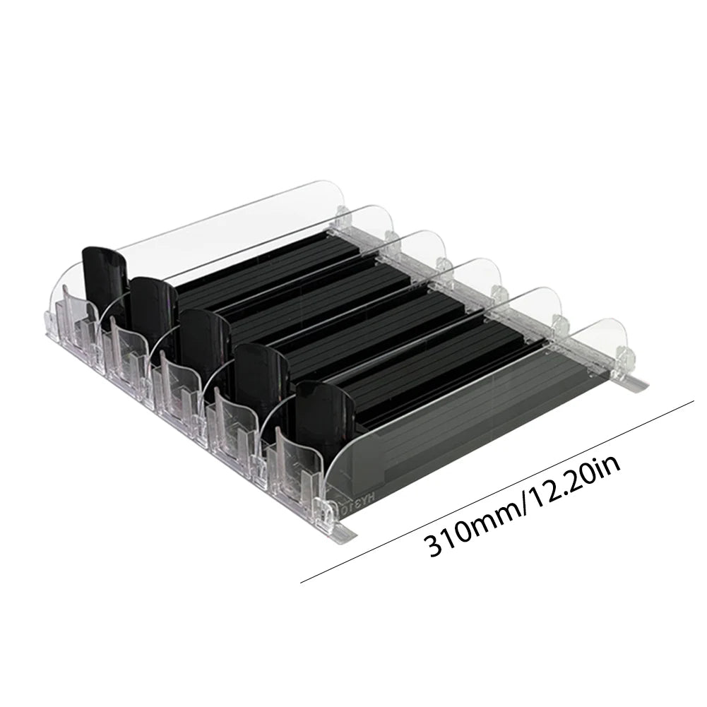 Canned Beverage Organizer - Adjustable Spring Push Rack for Fridge Storage - ZOOMNSTORE
