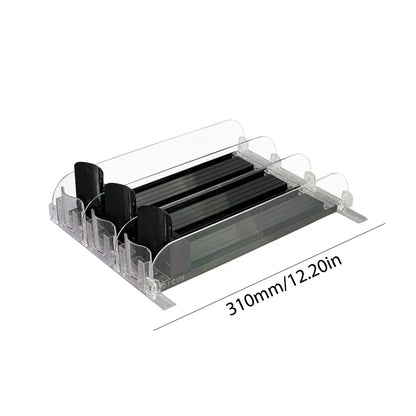Canned Beverage Organizer - Adjustable Spring Push Rack for Fridge Storage - ZOOMNSTORE