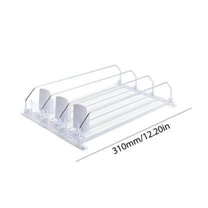 Canned Beverage Organizer - Adjustable Spring Push Rack for Fridge Storage - ZOOMNSTORE