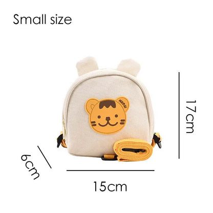 Canvas Baby Backpack - Kindergarten School Bag for Kids Anti-Lost Design Bear  Bunny Theme - ZOOMNSTORE