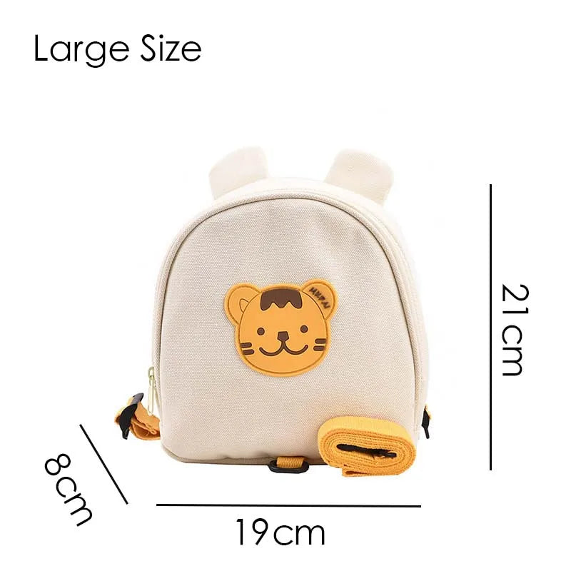 Canvas Baby Backpack - Kindergarten School Bag for Kids Anti-Lost Design Bear  Bunny Theme - ZOOMNSTORE