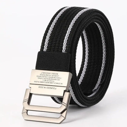 Canvas Belt Unisex - Double Ring Tactical Strap With Metal Buckle for Jeans - ZOOMNSTORE