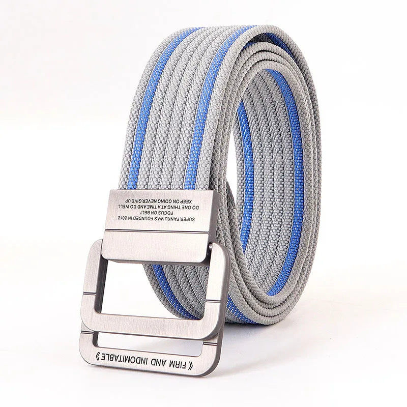 Canvas Belt Unisex - Double Ring Tactical Strap With Metal Buckle for Jeans - ZOOMNSTORE