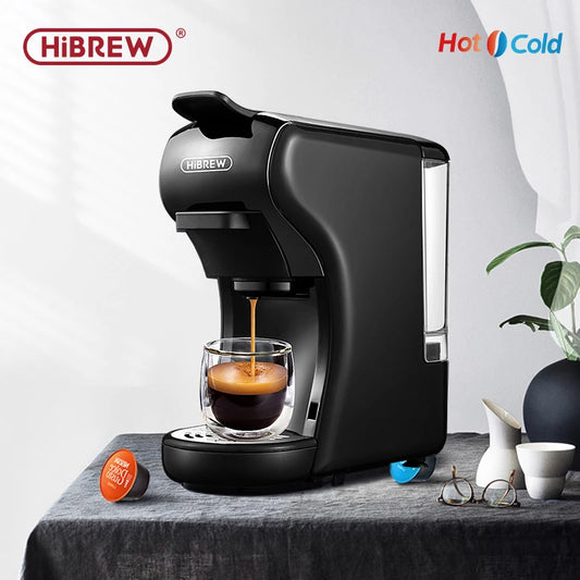 HiBREW 4-in-1 Coffee Machine - 19 Bar Espresso  Pod Maker for Hot  Cold Drinks - ZOOMNSTORE