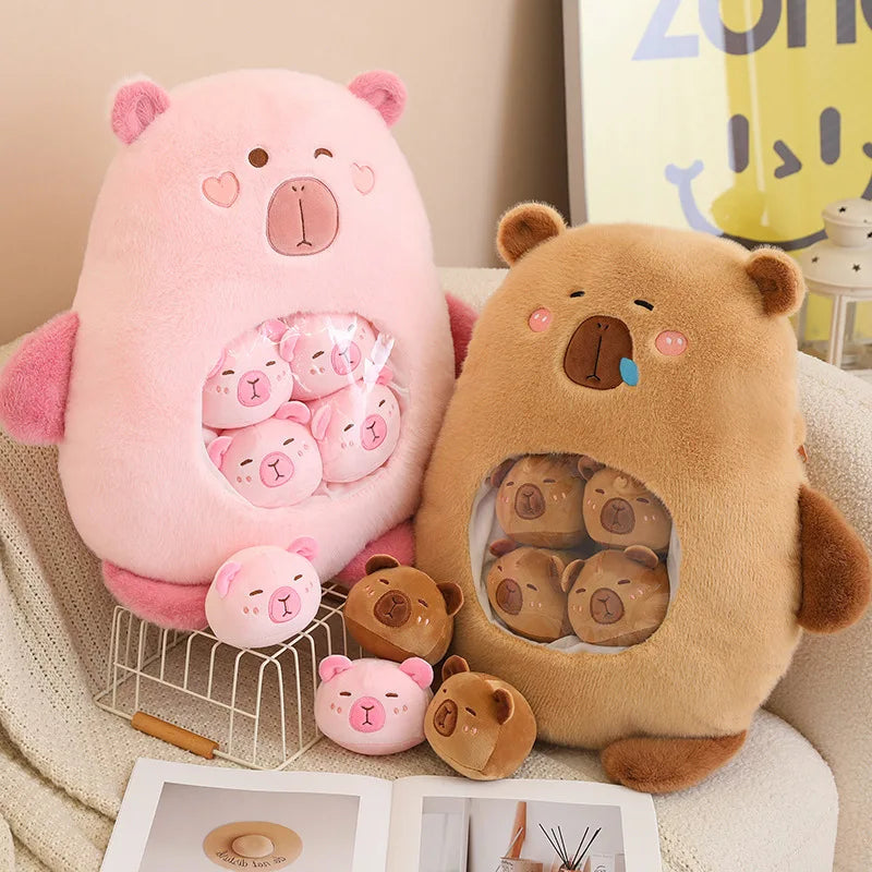 Capybara Plush Pillow - Soft Stuffed Animal Mini Plush Toy With PP Cotton Filling - ZOOMNSTORE