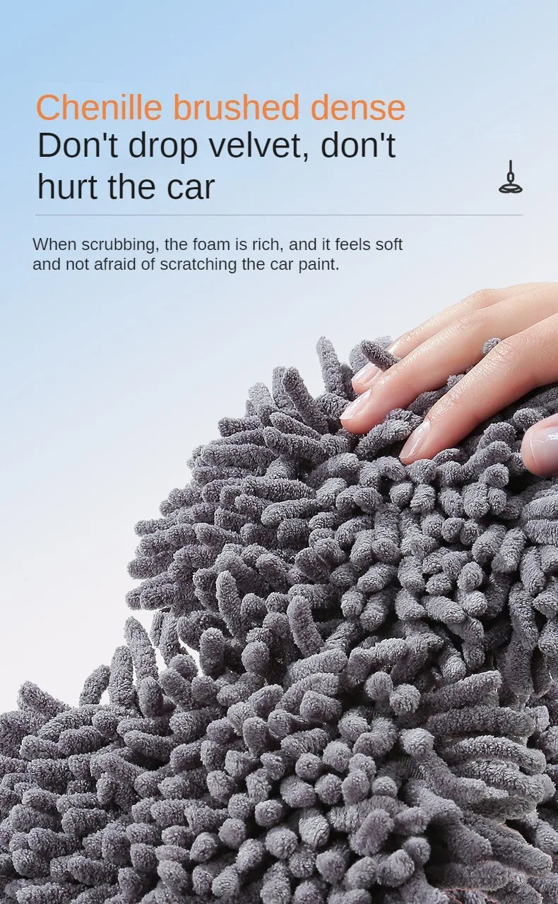 Telescopic Car Cleaning Mop - Chenille Double Brush Head for Roof  Window - ZOOMNSTORE