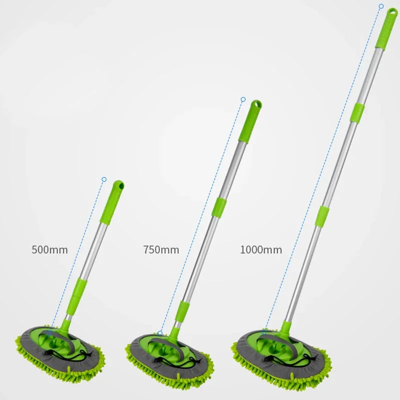 Telescoping Car Cleaning Brush - 2-in-1 Wash Duster with Chenille Mop - ZOOMNSTORE