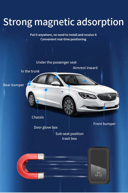 Car GPS Tracker - Mini Portable Vehicle Locator with Magnetic GPS Device & Geo-Fence Alert - ZOOMNSTORE