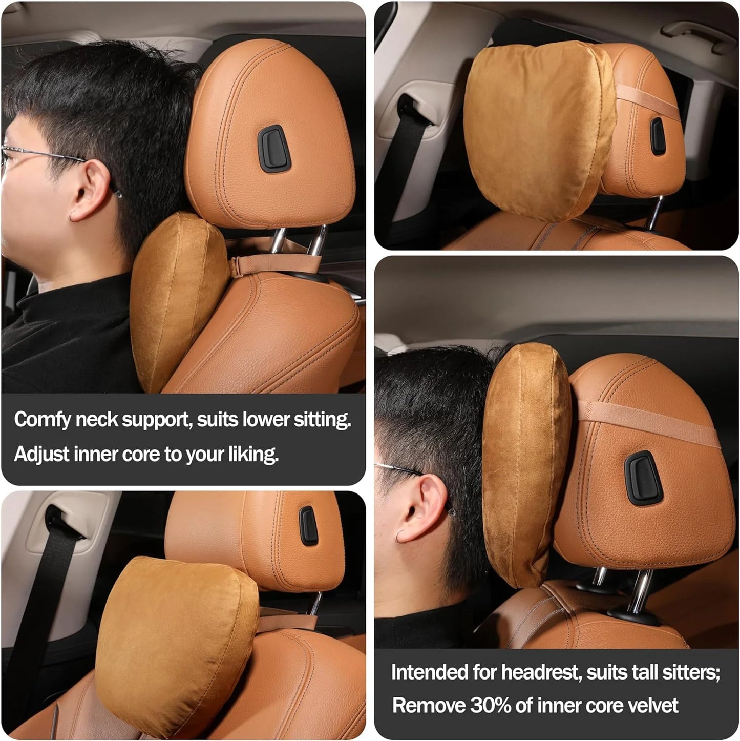 Car Headrest Pillow – Adjustable Soft Neck Rest Cushion | Universal Maybach Style - ZOOMNSTORE