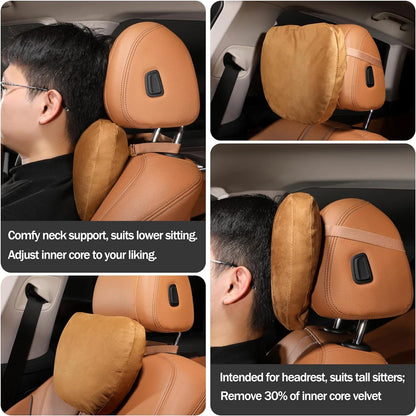 Car Headrest Pillow – Adjustable Soft Neck Rest Cushion | Universal Maybach Style - ZOOMNSTORE