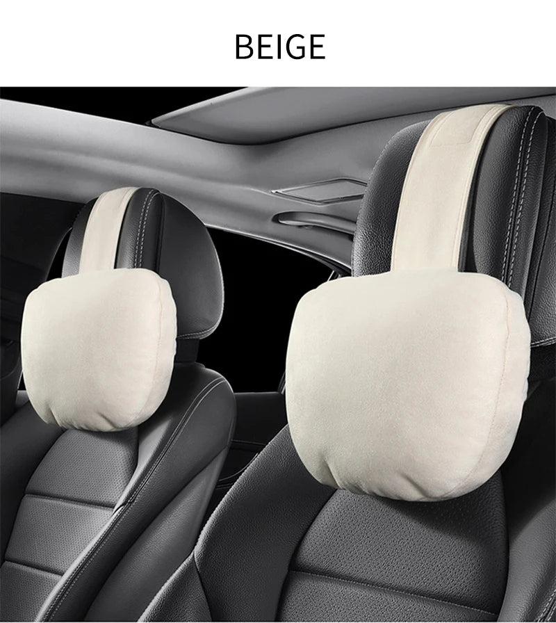 Car Headrest Pillow – Adjustable Soft Neck Rest Cushion | Universal Maybach Style - ZOOMNSTORE