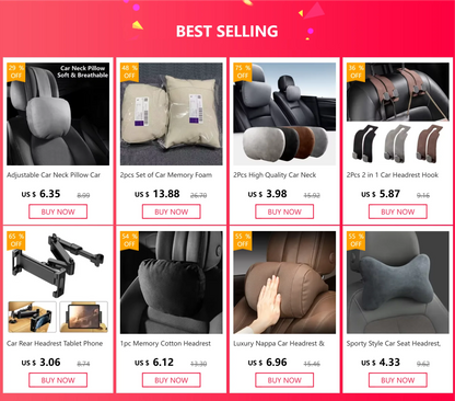 Car Headrest Pillow – Ergonomic Lumbar Support Cushion with Soft Rabbit Plush Comfort - ZOOMNSTORE