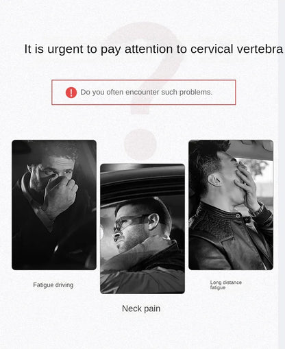 Car Headrest Pillow - Memory Foam Lumbar Support Cushion Set With Leather Cover - ZOOMNSTORE