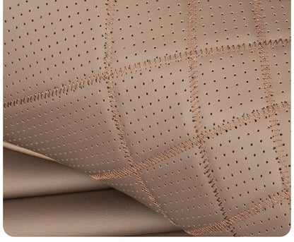 Car Headrest Pillow - Memory Foam Lumbar Support Cushion Set With Leather Cover - ZOOMNSTORE