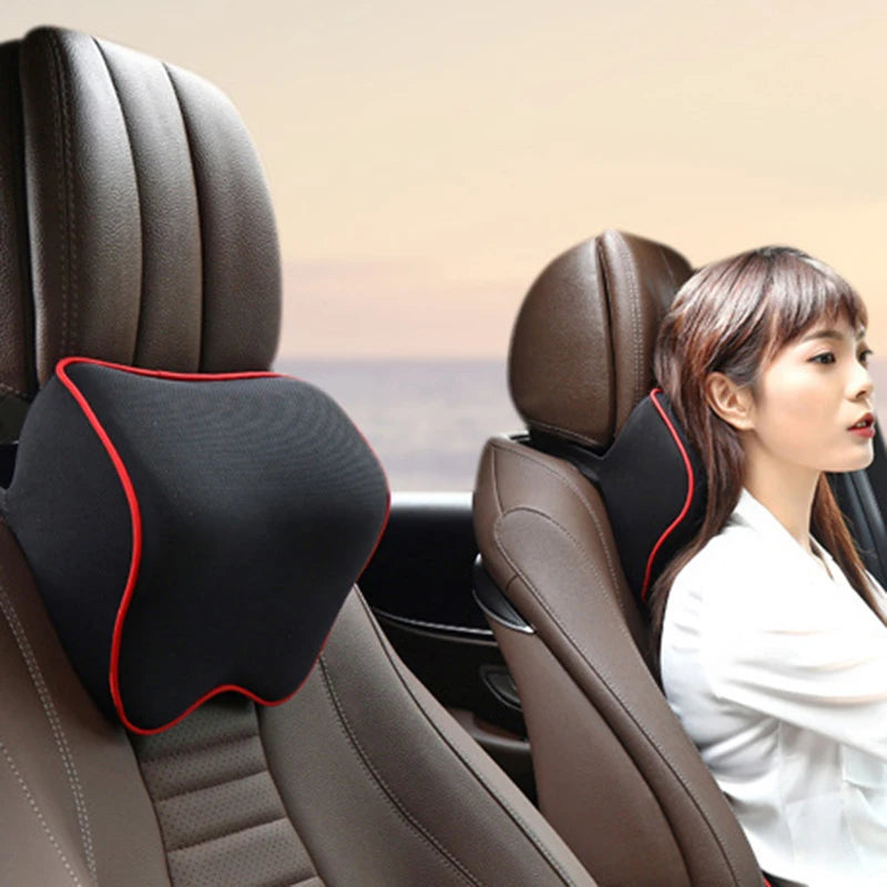 Car Neck Headrest Pillow - Adjustable Memory Foam Auto Seat Cushion Support - ZOOMNSTORE