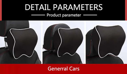 Car Neck Headrest Pillow - Adjustable Memory Foam Auto Seat Cushion Support - ZOOMNSTORE