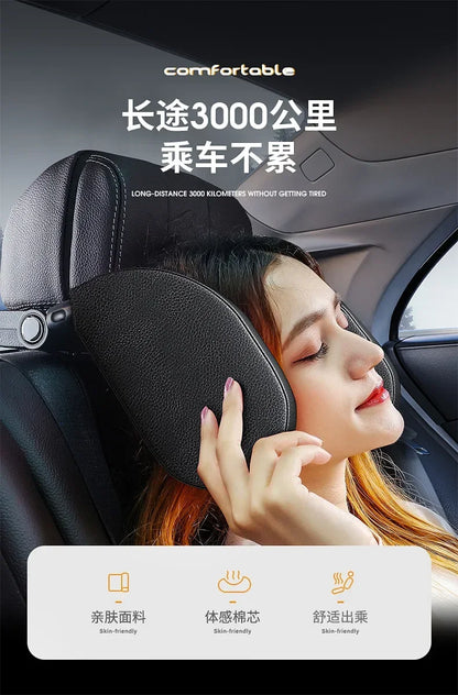 Car Neck Headrest Pillow - Adjustable Memory Foam Cushion for Cervical Spine Support - ZOOMNSTORE