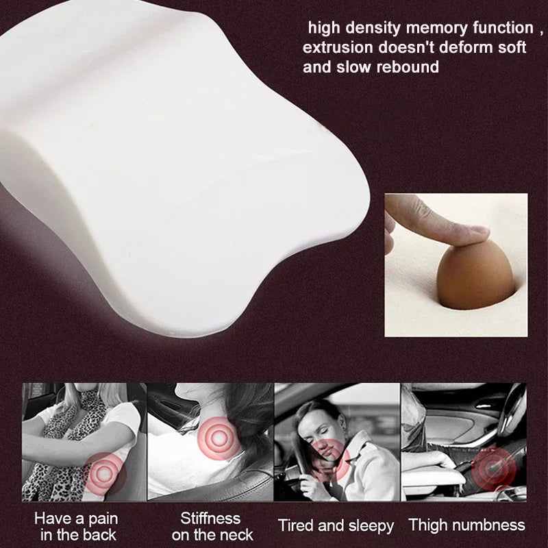 Car Neck Pillow Adjustable Headrest Cushion - Memory Foam Travel Neck Support - ZOOMNSTORE