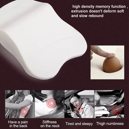 Car Neck Pillow Adjustable Headrest Cushion - Memory Foam Travel Neck Support - ZOOMNSTORE