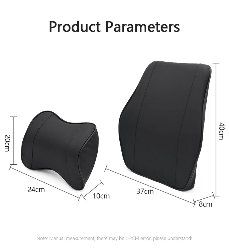 Car Neck Pillow - Breathable Memory Foam Cushion with Lumbar Support & Adjustable Neck Rest - ZOOMNSTORE