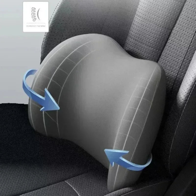 Car Neck Pillow – Ergonomic Lumbar Support Cushion With Memory Foam For Driver Seat Backrest - ZOOMNSTORE