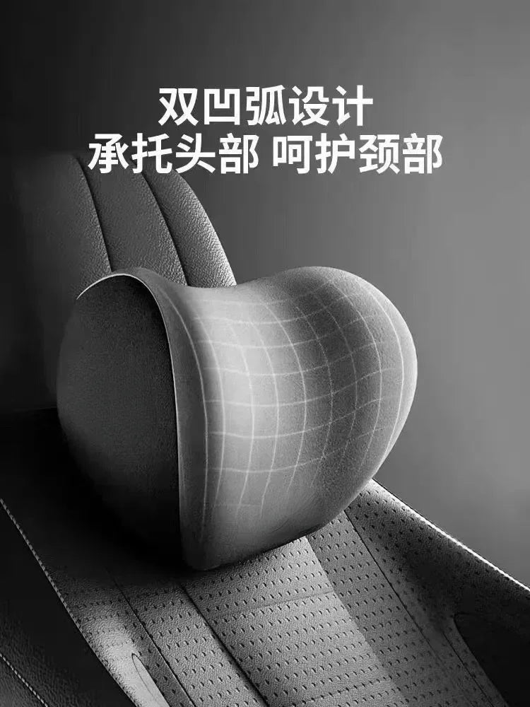 Car Neck Pillow – Ergonomic Lumbar Support Cushion With Memory Foam For Driver Seat Backrest - ZOOMNSTORE