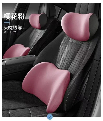 Car Neck Pillow – Ergonomic Lumbar Support Cushion With Memory Foam For Driver Seat Backrest - ZOOMNSTORE