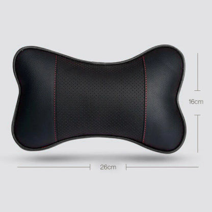 Car Neck Pillow - Ergonomic Neck Support PU Leather Headrest Cushion for Driving Comfort - ZOOMNSTORE