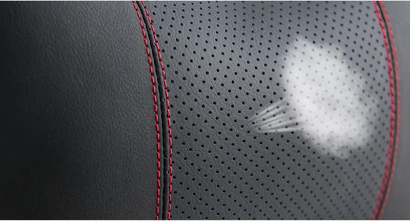 Car Neck Pillow - Ergonomic Neck Support PU Leather Headrest Cushion for Driving Comfort - ZOOMNSTORE