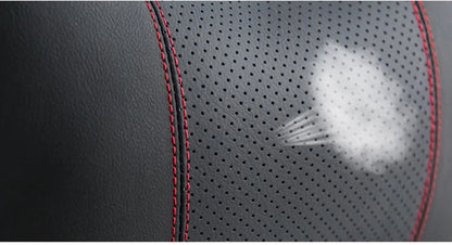 Car Neck Pillow - Ergonomic Neck Support PU Leather Headrest Cushion for Driving Comfort - ZOOMNSTORE