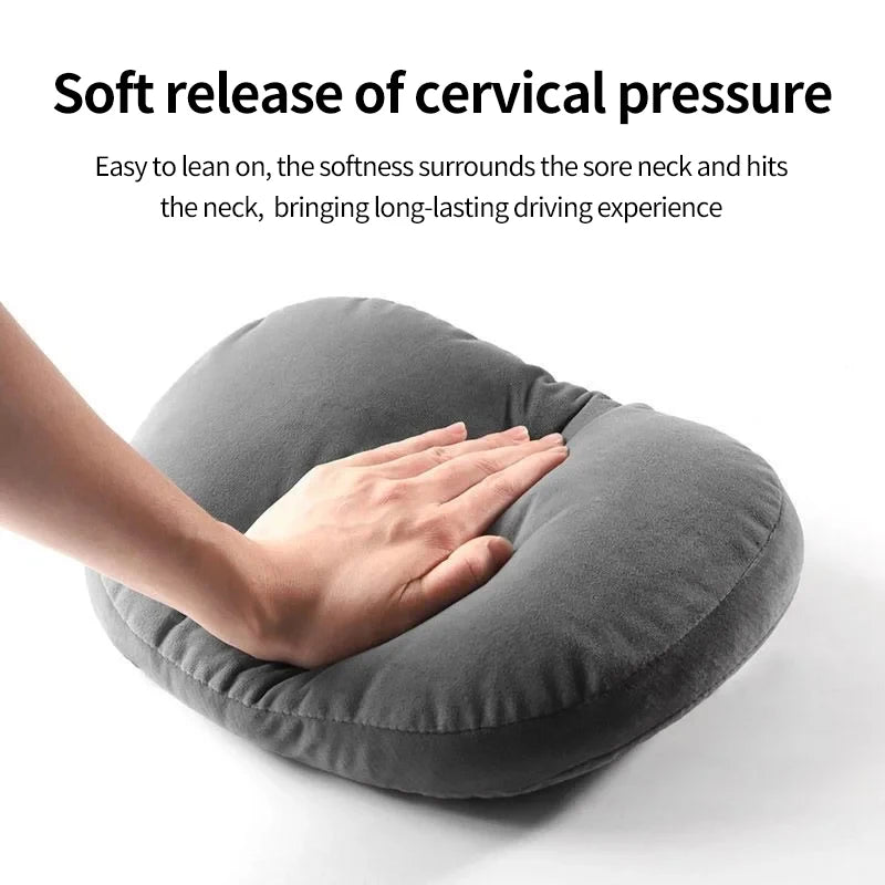 Car Neck Pillow - Universal Car Seat Cushion With Memory Foam & Natural Fiber Filling - ZOOMNSTORE