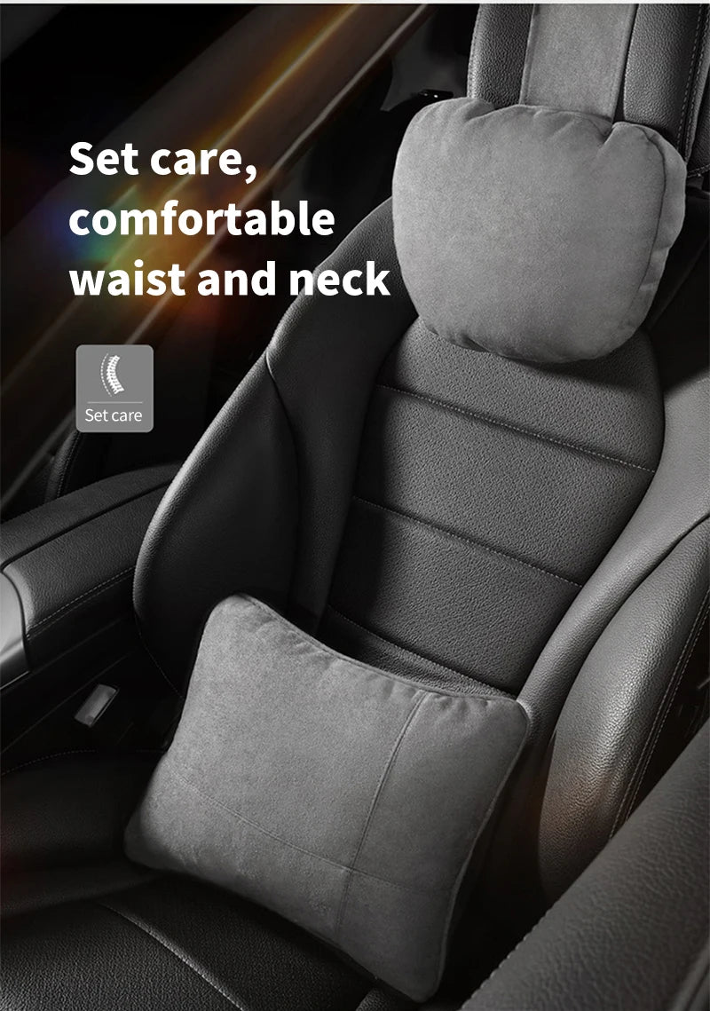 Car Neck Pillow - Universal Car Seat Cushion With Memory Foam & Natural Fiber Filling - ZOOMNSTORE