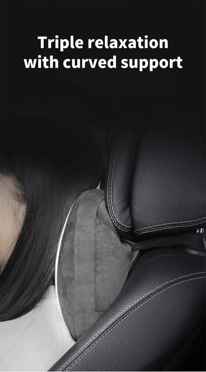 Car Neck Support Pillow - Memory Foam Adjustable Neck Rest Cushion For Travel - ZOOMNSTORE