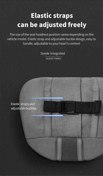 Car Neck Support Pillow - Memory Foam Adjustable Neck Rest Cushion For Travel - ZOOMNSTORE