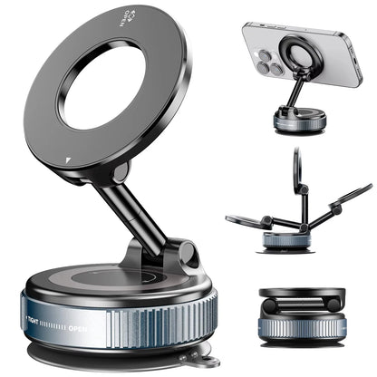 Car Phone Holder - Magnetic Car Mount With Vacuum Suction Cup & 360° Rotation - ZOOMNSTORE