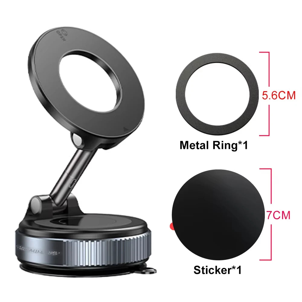 Car Phone Holder - Magnetic Car Mount With Vacuum Suction Cup & 360° Rotation - ZOOMNSTORE