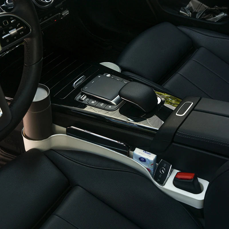 Car Seat Gap Filler - Dual Pack Organizer with Cup Holder & Phone Holder for Car Interior - ZOOMNSTORE