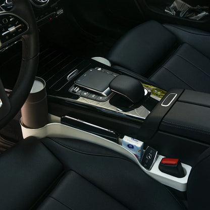 Car Seat Gap Filler - Dual Pack Organizer with Cup Holder & Phone Holder for Car Interior - ZOOMNSTORE