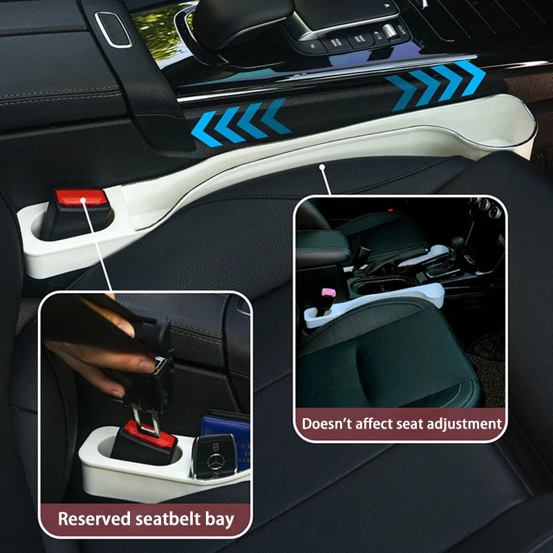 Car Seat Gap Filler - Dual Pack Organizer with Cup Holder & Phone Holder for Car Interior - ZOOMNSTORE