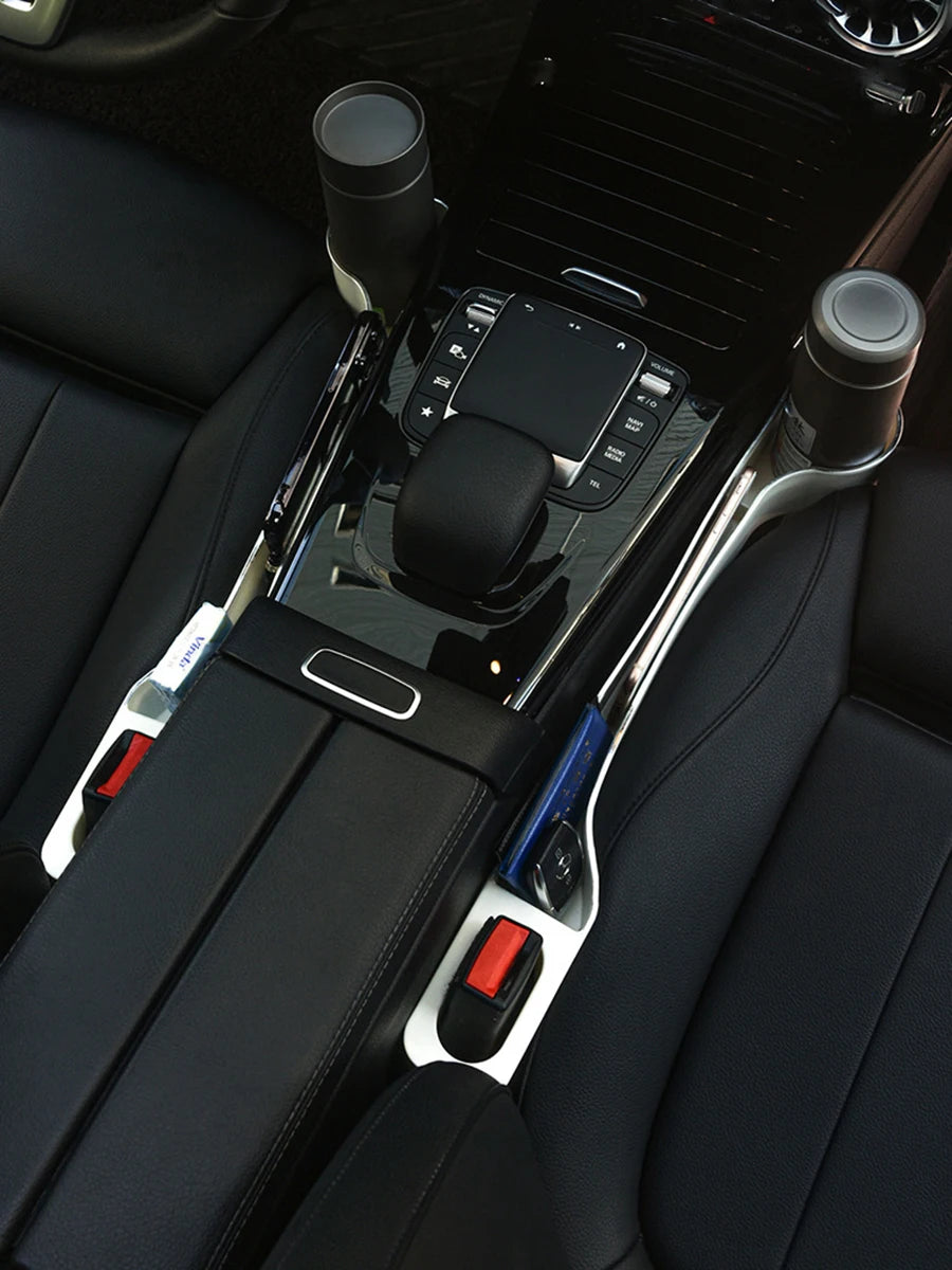 Car Seat Gap Filler - Dual Pack Organizer with Cup Holder & Phone Holder for Car Interior - ZOOMNSTORE