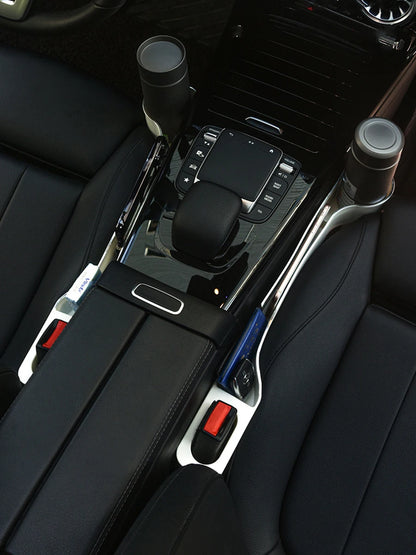 Car Seat Gap Filler - Dual Pack Organizer with Cup Holder & Phone Holder for Car Interior - ZOOMNSTORE