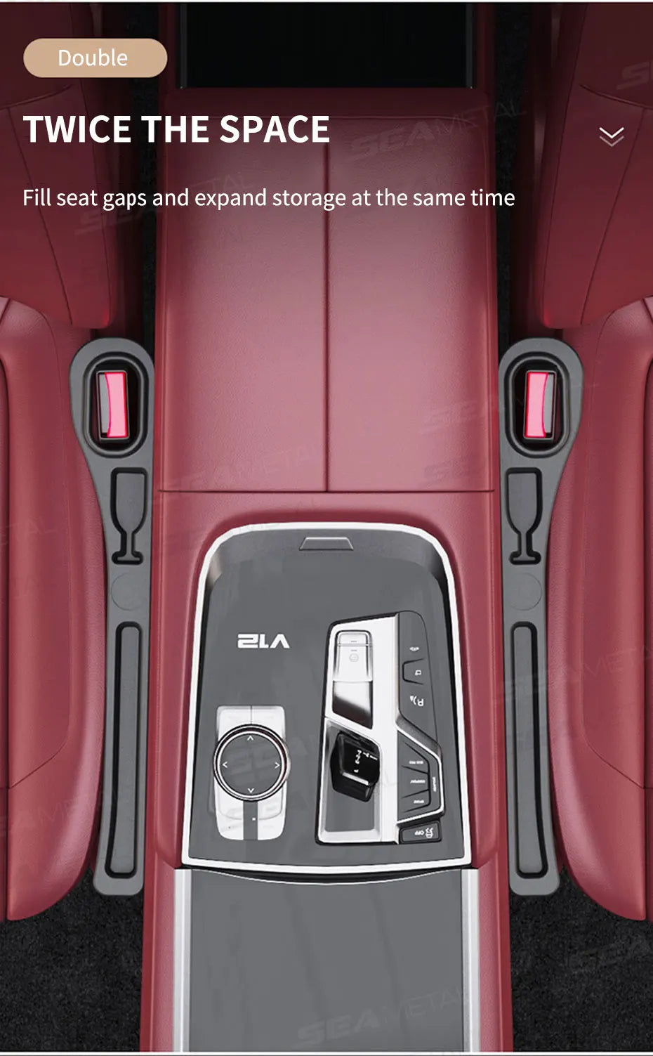 Car Seat Gap Filler | Bendable Side Crevice Filler & Extra Storage Space for Cars - ZOOMNSTORE